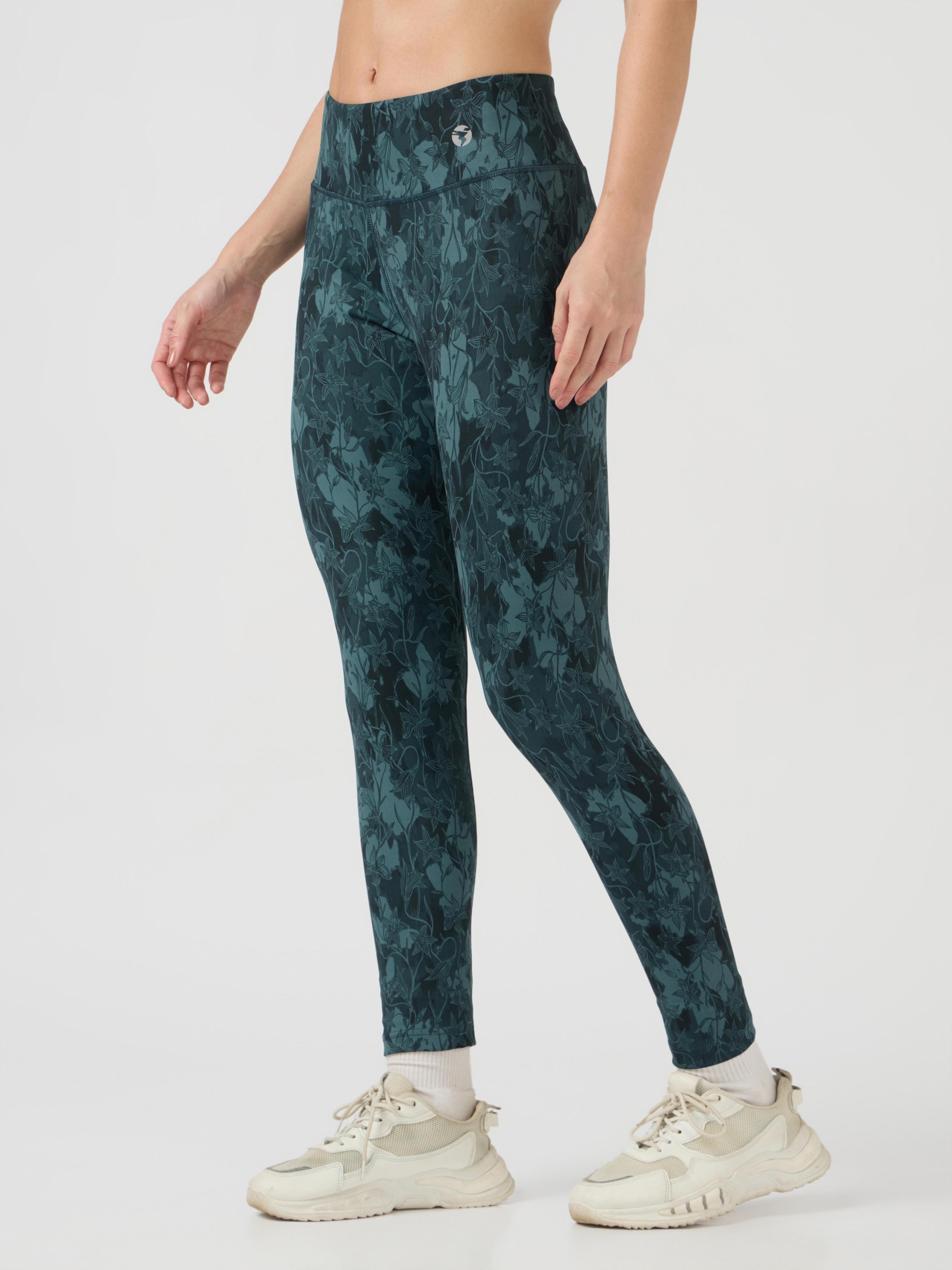 Women Printed Slim Fit Tights with ELASTO PLUS in Gulf Coast - 4