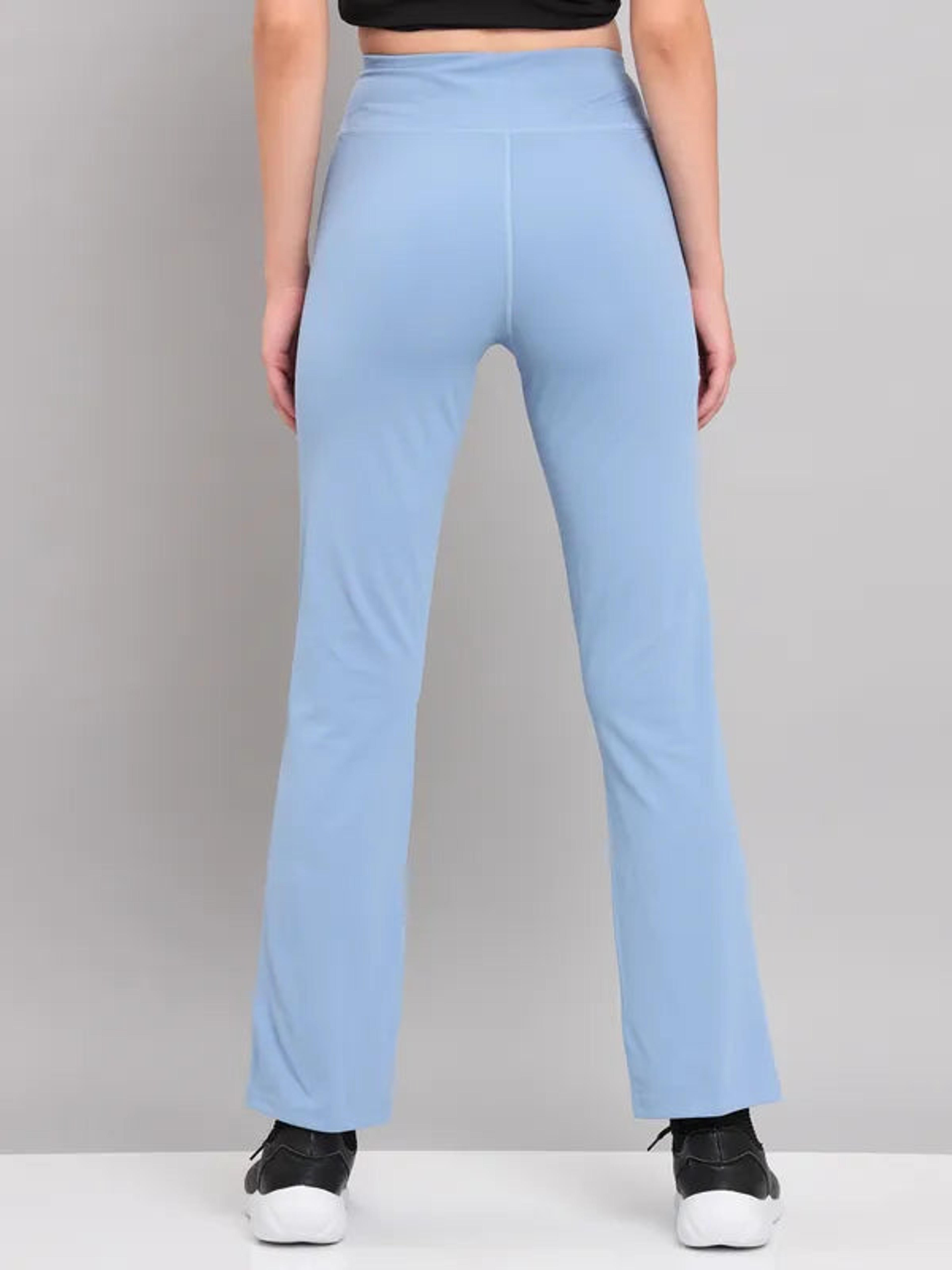 Women Solid Straight Pants with ELASTO PLUS in Endless Sky - 4