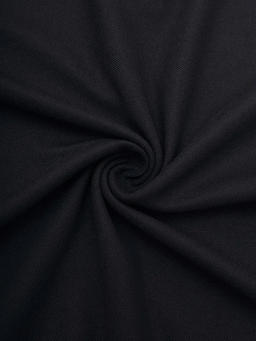 Women Solid Slim Fit Polo T-shirt with MATPIQ in Black - 9