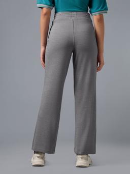 Women Cubic Melange Relaxed Fit Trackpants with DOUBLE COOL in Light Grey Melange - 3