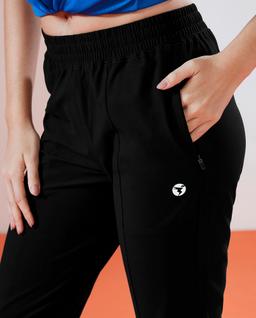 Women Solid Relax Fit Joggers with DURACOOL in Black - 6