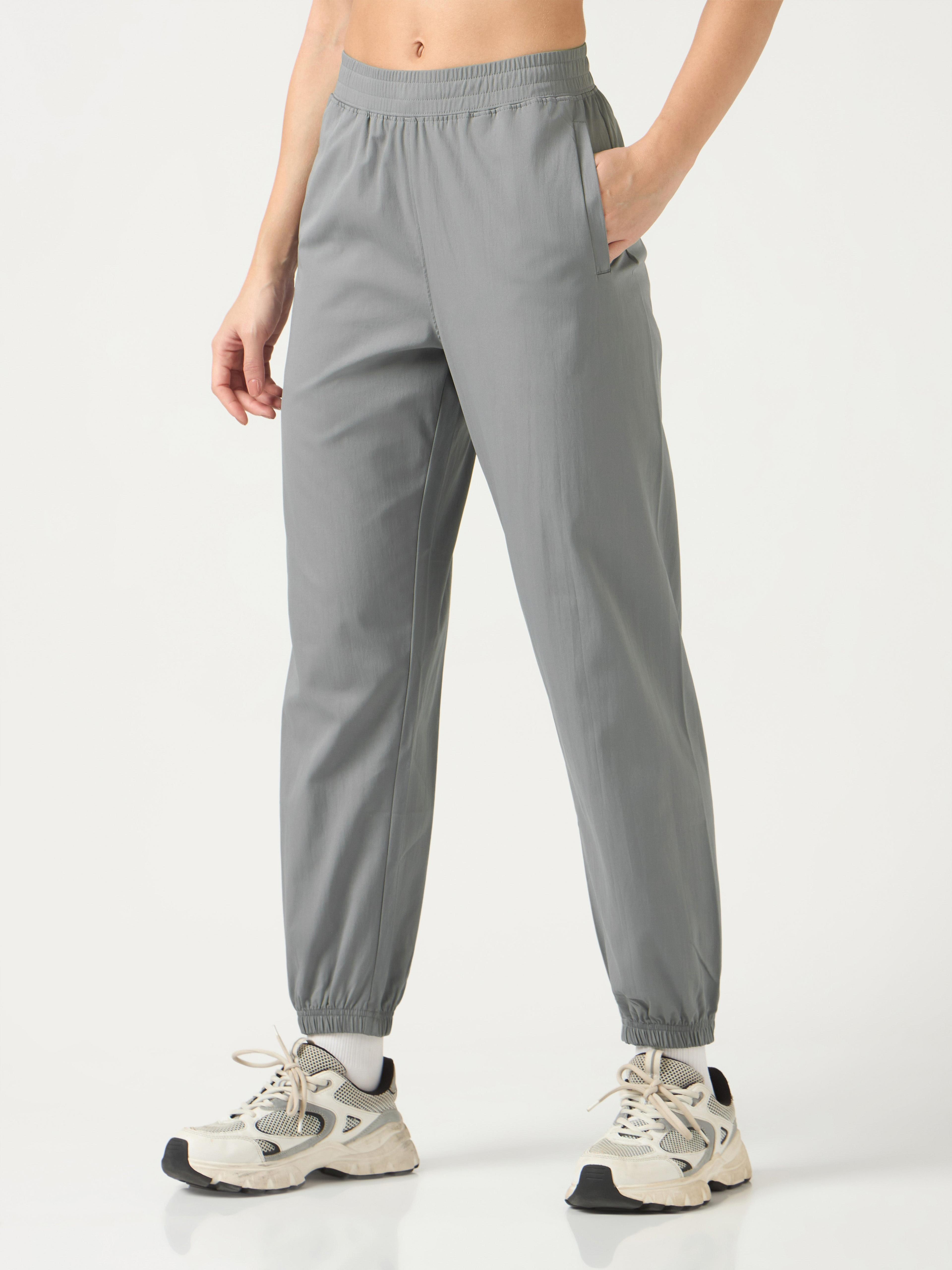 Women Printed Slim Fit Joggers with TS FLEXI in Light Grey - 4