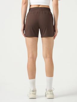 Women Solid Regular Fit Shorts with TS FLEXI in Chocolate A - 3