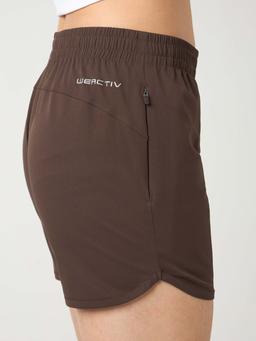 Women Solid Regular Fit Shorts with TS FLEXI in Chocolate A - 5