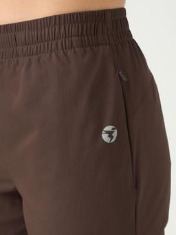 Women Solid Regular Fit Shorts with TS FLEXI in Chocolate A - 6