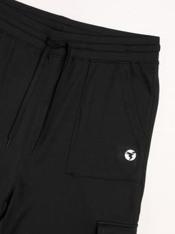 Women Solid Straight Fit Cargo Trackpants with TECHNOCOOL+ in Black - 7
