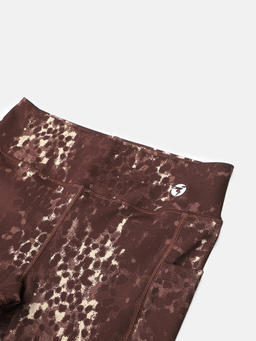 Women Printed Slim Fit Tights with ELASTO PLUS in Chocolate A - 9