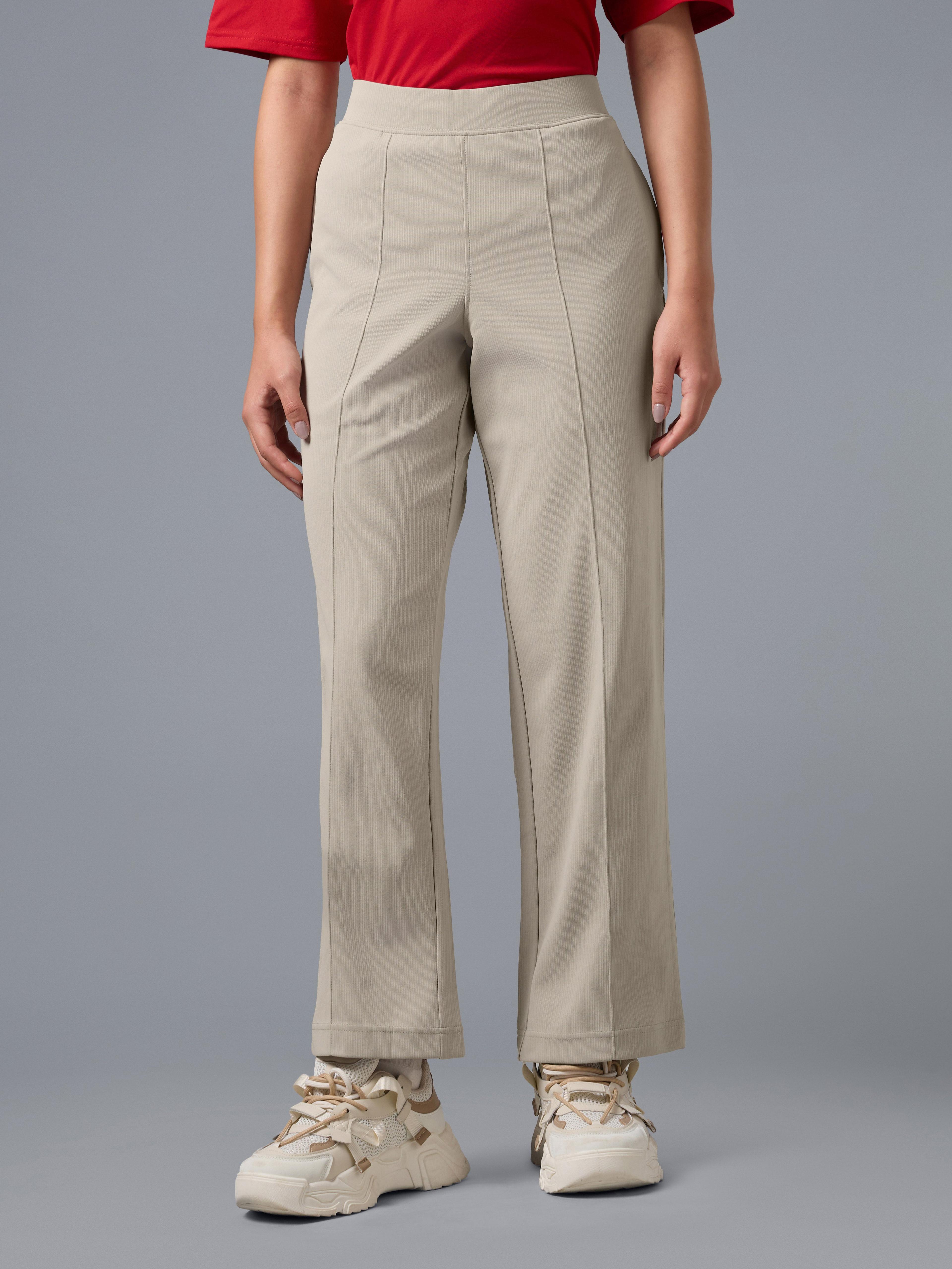 Women Relaxed Fit Sports Trackpants with ELASTO PLUS in Oyster Gray - 2