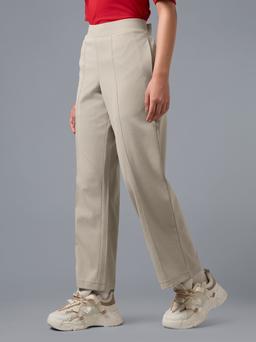 Women Relaxed Fit Sports Trackpants with ELASTO PLUS in Oyster Gray - 5