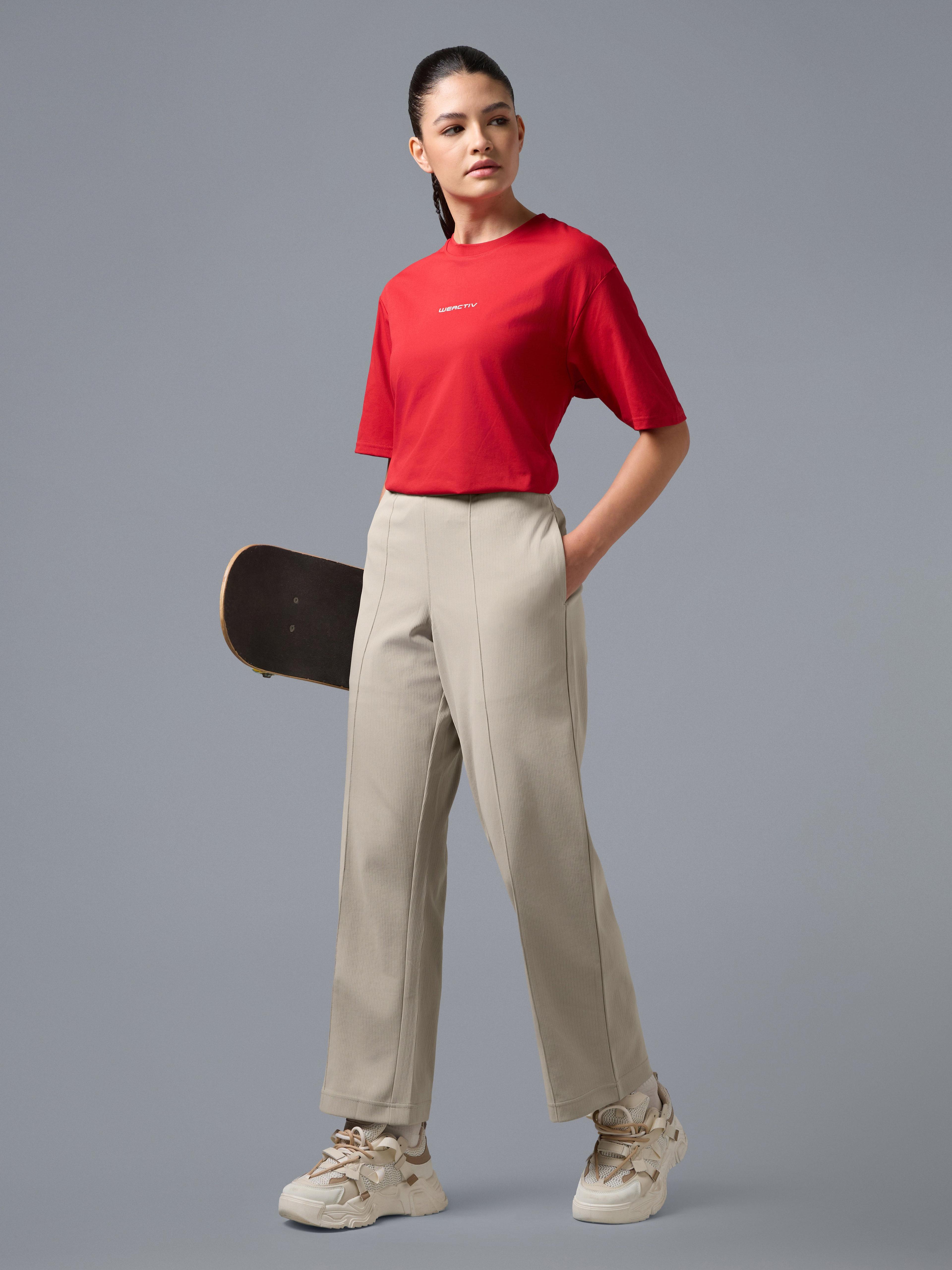 Women Relaxed Fit Sports Trackpants with ELASTO PLUS in Oyster Gray - 6