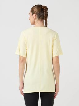 Women Slim Fit Round Neck  Solid T-shirt with COTFLEX in Yellow - 2