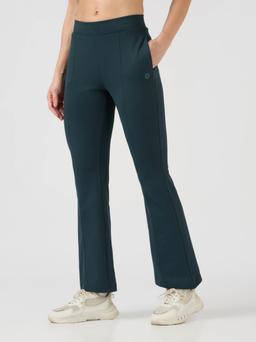 Women Solid Fit & Flare Pants with ELASTO PLUS in Gulf Coast - 4