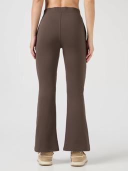 Women Solid Fit & Flare Pants with ELASTO PLUS in Chocolate A - 3