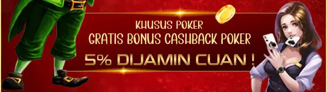 CASHBACK POKER MINGGUAN 5%