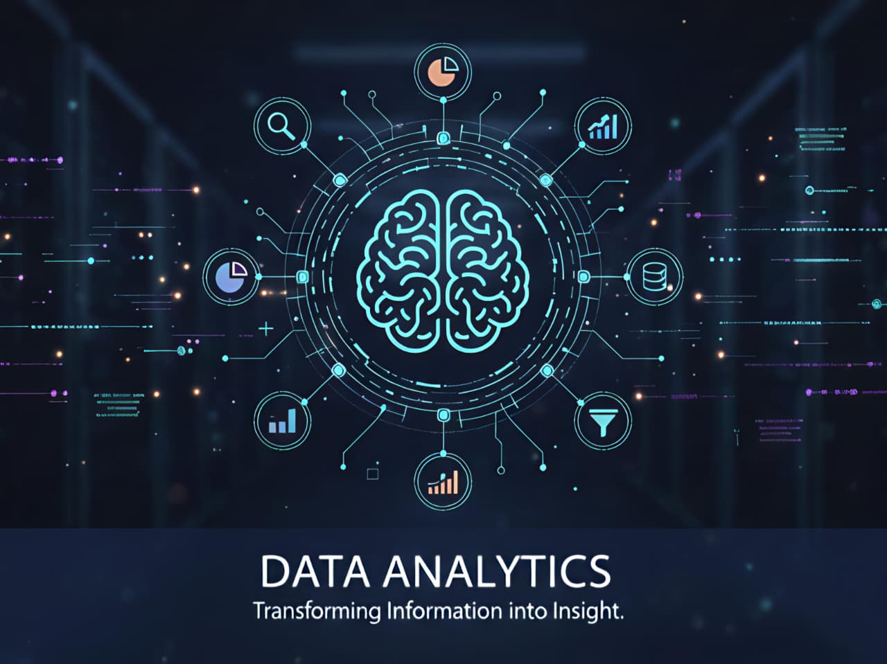 Interactive data dashboard on a screen
