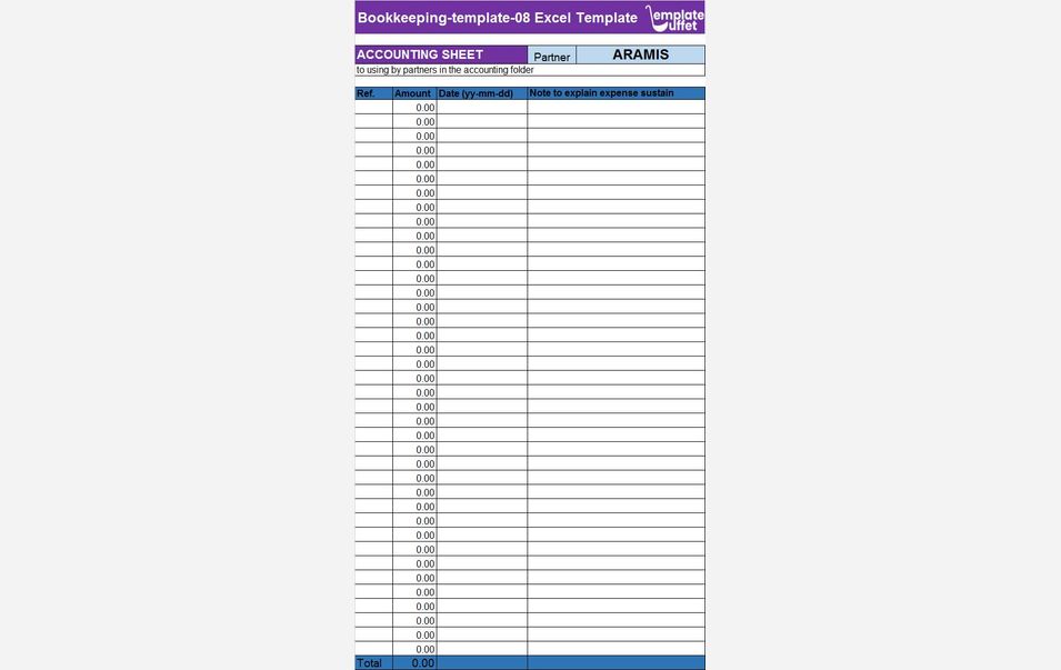 Bookkeeping-template-08 Excel Template