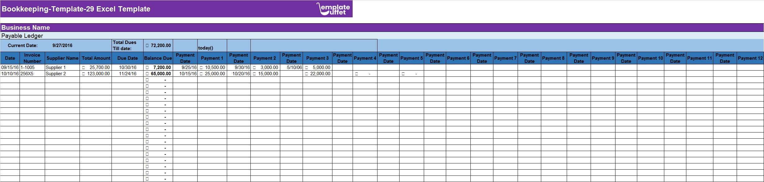 Bookkeeping-Template-29 Excel Template