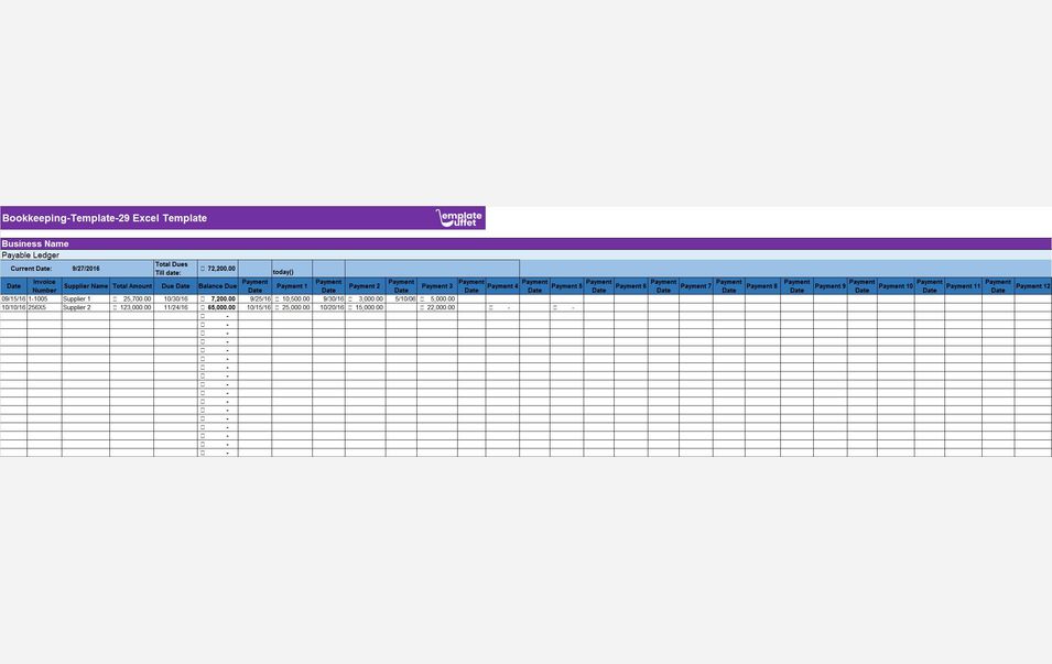 Bookkeeping-Template-29 Excel Template