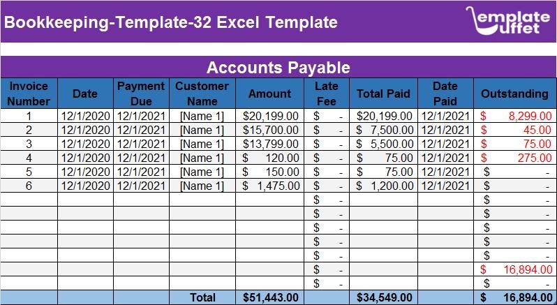 Bookkeeping-Template-32 Excel Template