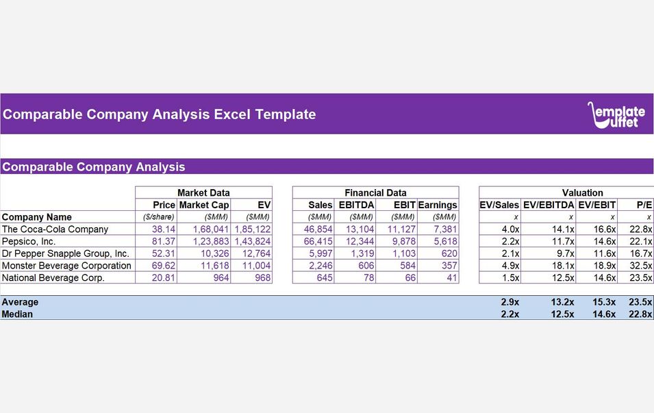 Common Company Analysis Excel Template