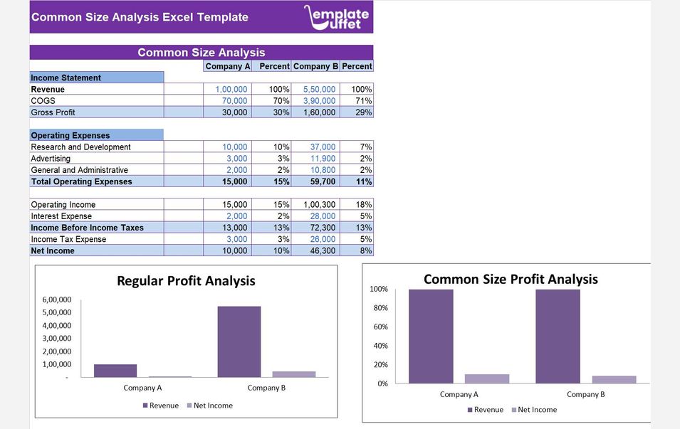 Common Size Analysis Excel Template
