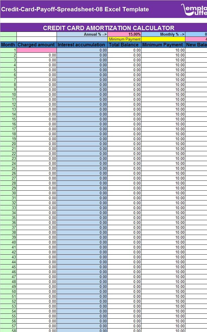 Credit-Card-Payoff-Spreadsheet-08 Excel Template