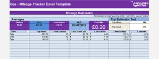 Gas-Mileage Tracker Excel Template