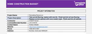 Home Construction Budget