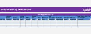 Job-Application-log Excel Template