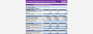 Knowledge Management Report Excel Template