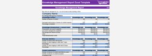 Knowledge Management Report Excel Template