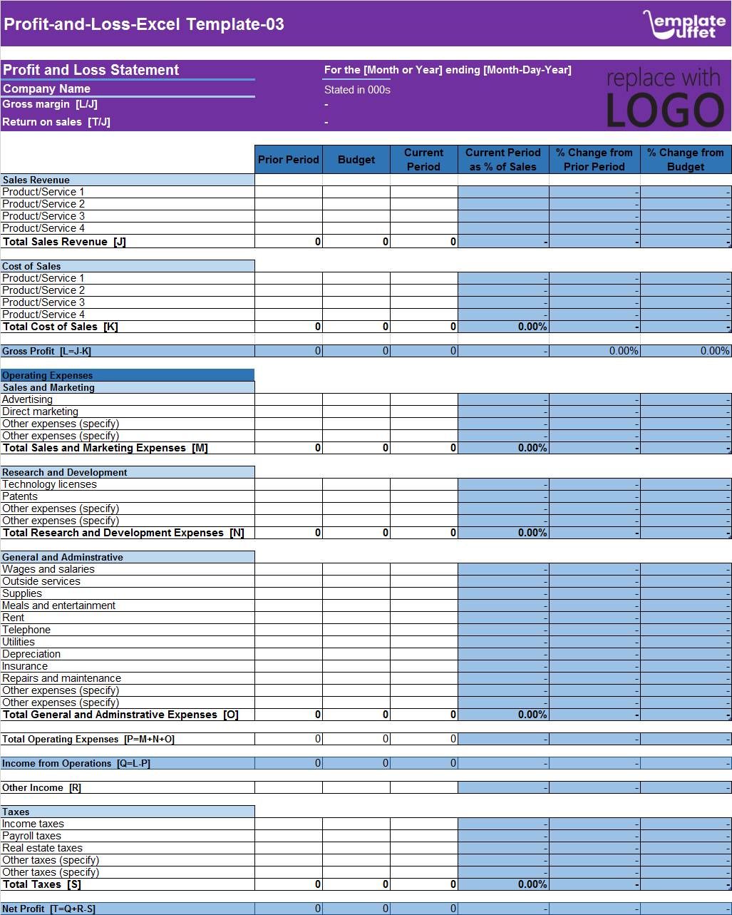 Profit-and-Loss-Excel Template-03