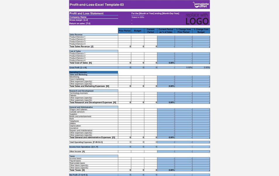 Profit-and-Loss-Excel Template-03