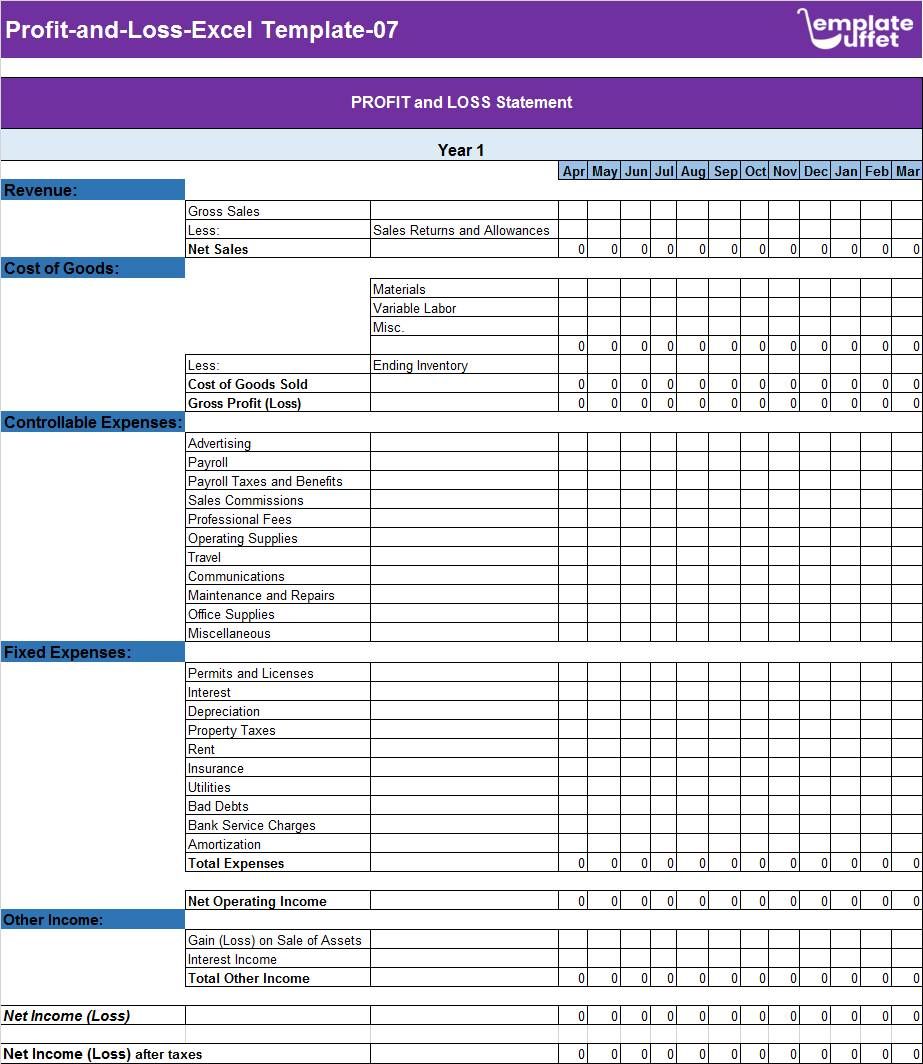 Profit-and-Loss-Excel Template-07