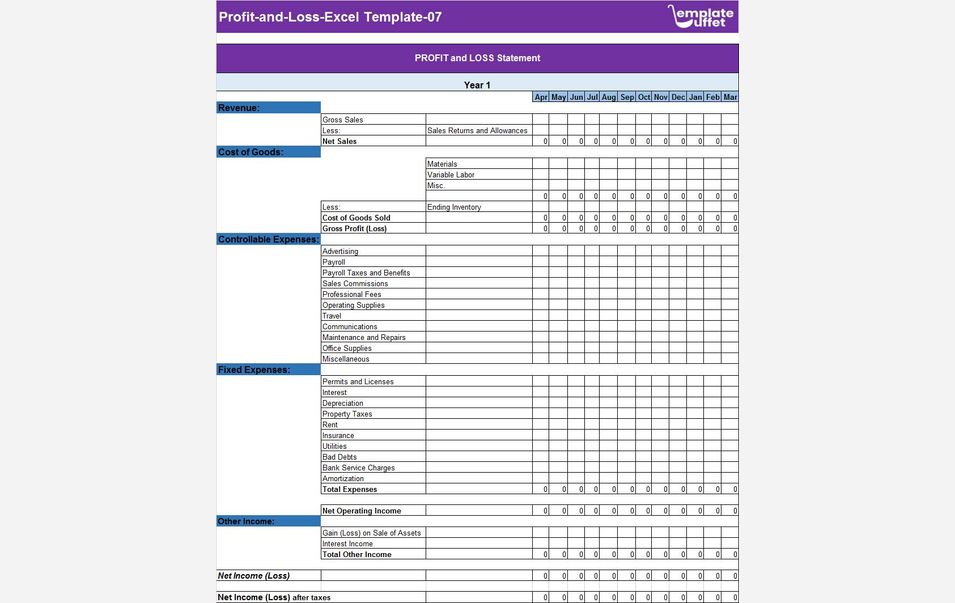 Profit-and-Loss-Excel Template-07