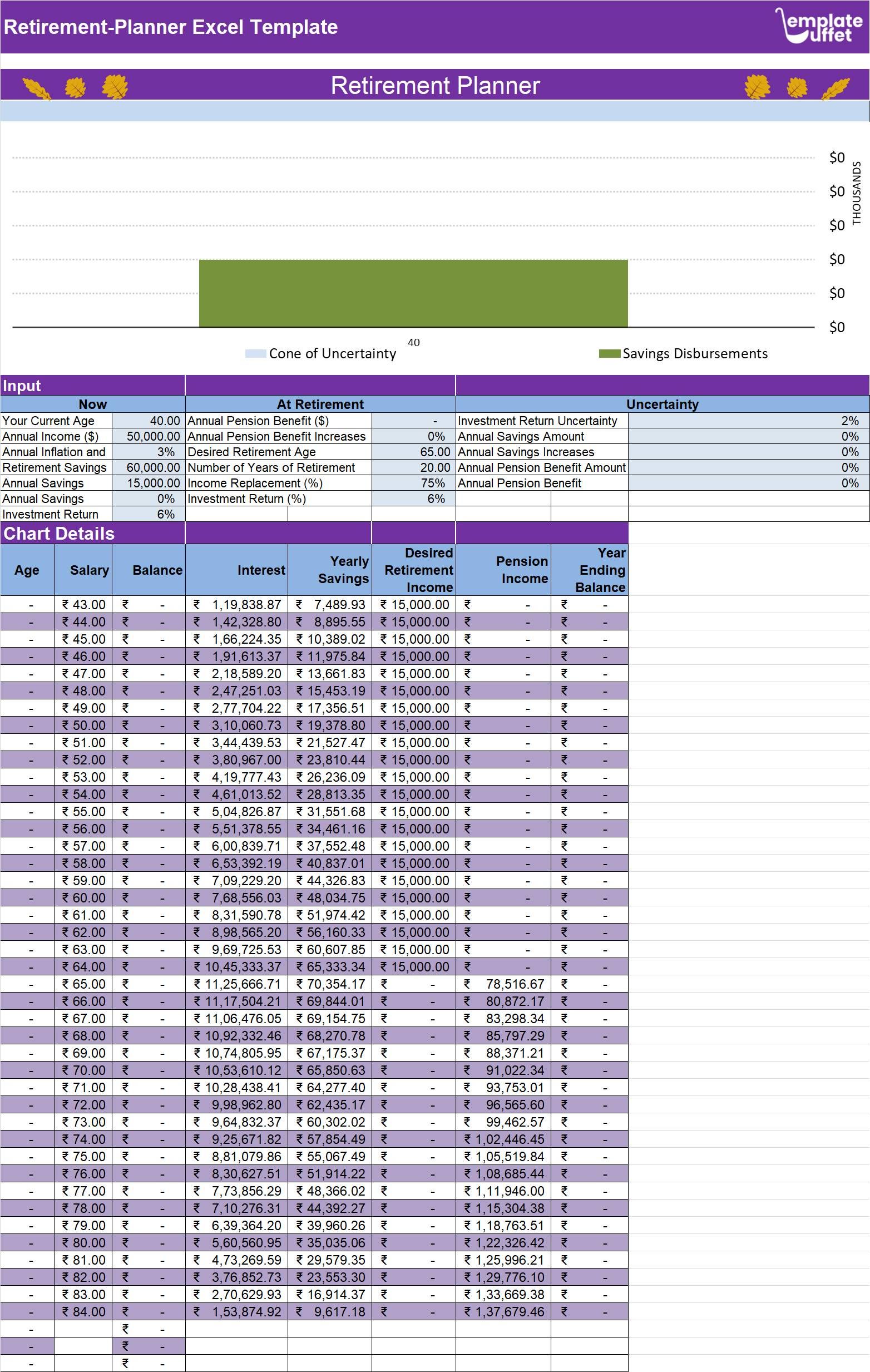 Retirement-Planner Excel Template