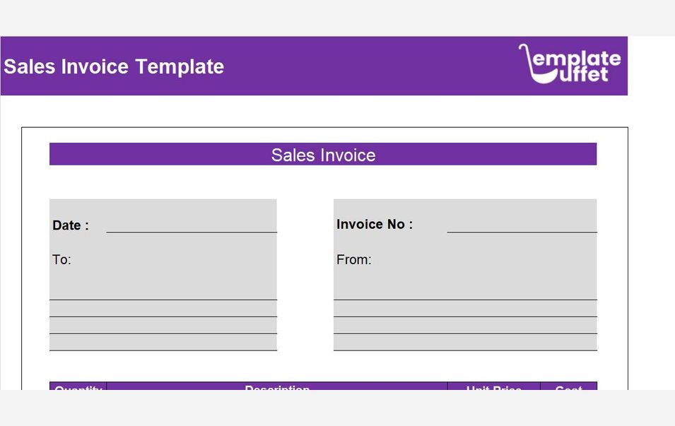 Sales Invoice Excel Template