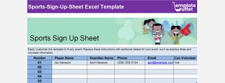 Sports-Sign-Up-Sheet Excel Template