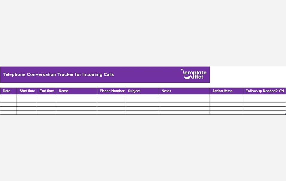 Telephone Conversation Tracker for outgoing and incoming calls