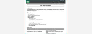 Car service schedule