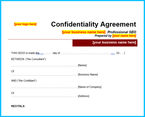 Confidentiality Agreement Template