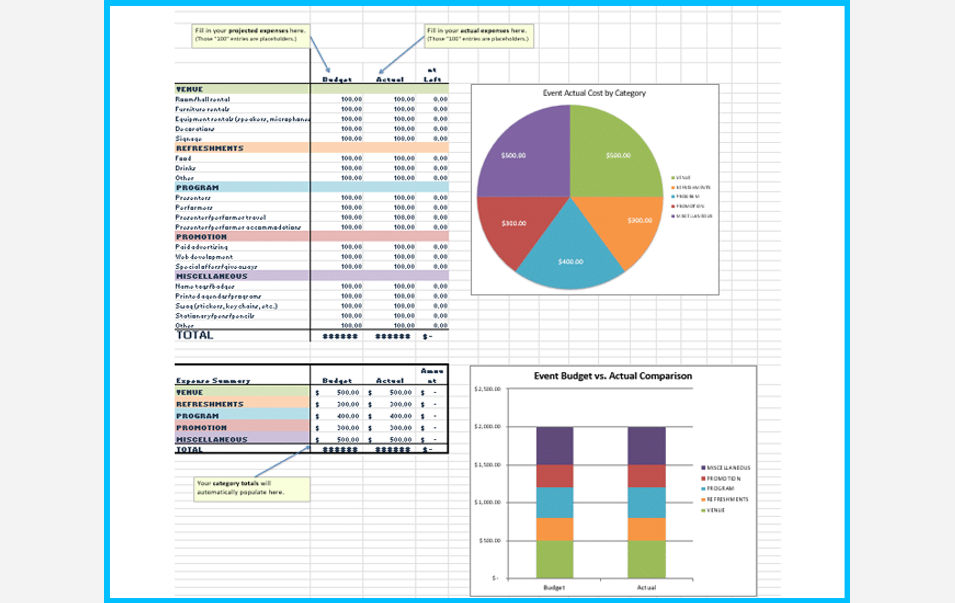 Event Budget Template