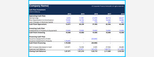 Cash Flow Statement​