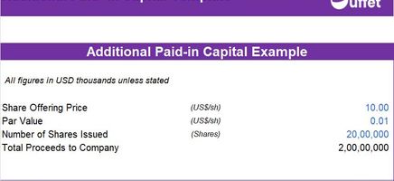 Additional Paid -in Capital Excel Template