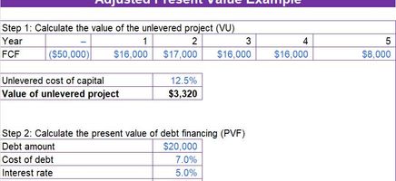 Adjusted Present Value Excel Template