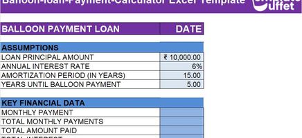 Balloon-loan-Payment-Calculator Excel Template