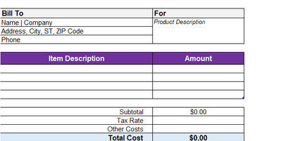 Blue Invoice