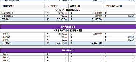 Business Project Budget