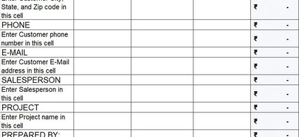 Construction Proposal Excel Template