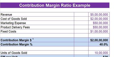 Contribution Margin Excel Template